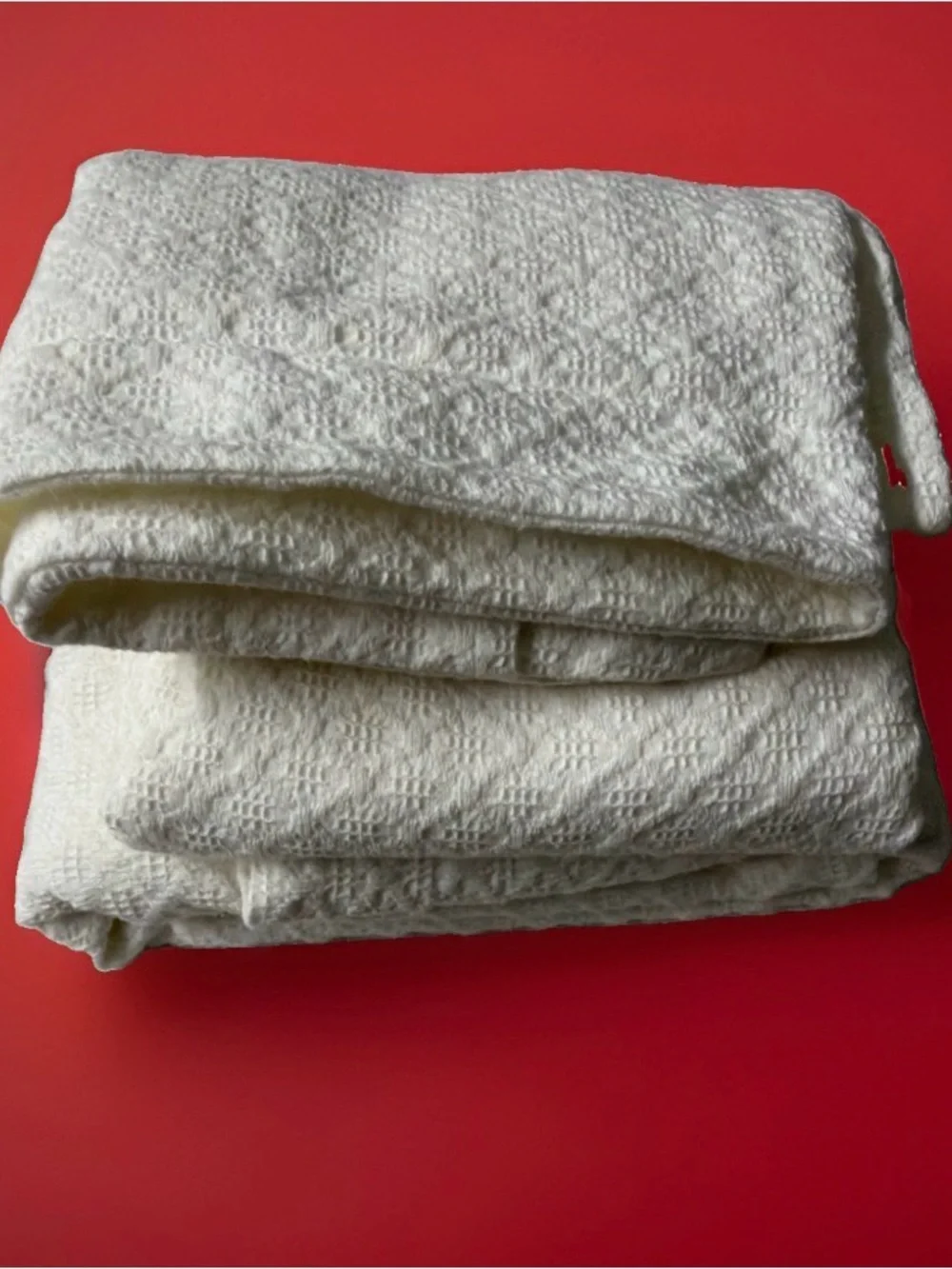 Docofil Euro Sham 30” x 30” Classic White Waffle Weave 100% Cotton pair